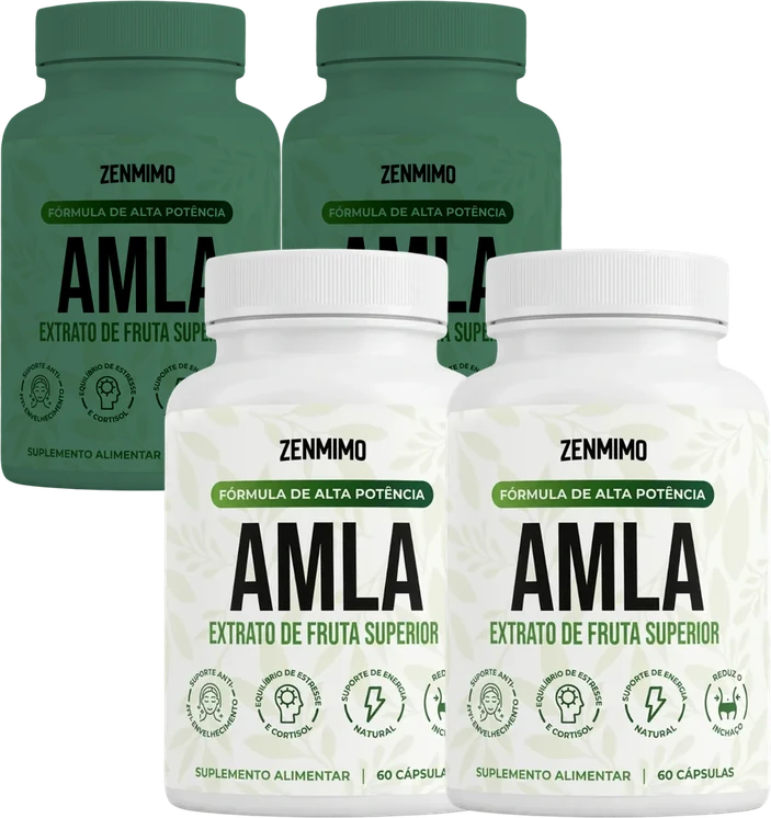 Quatro potes de Amla ZENMIMO: dois comprados e dois gr&aacute;tis