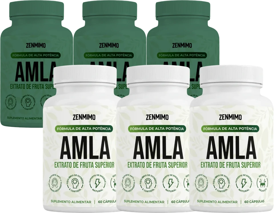 Seis potes de Amla ZENMIMO: tr&ecirc;s comprados e tr&ecirc;s gr&aacute;tis